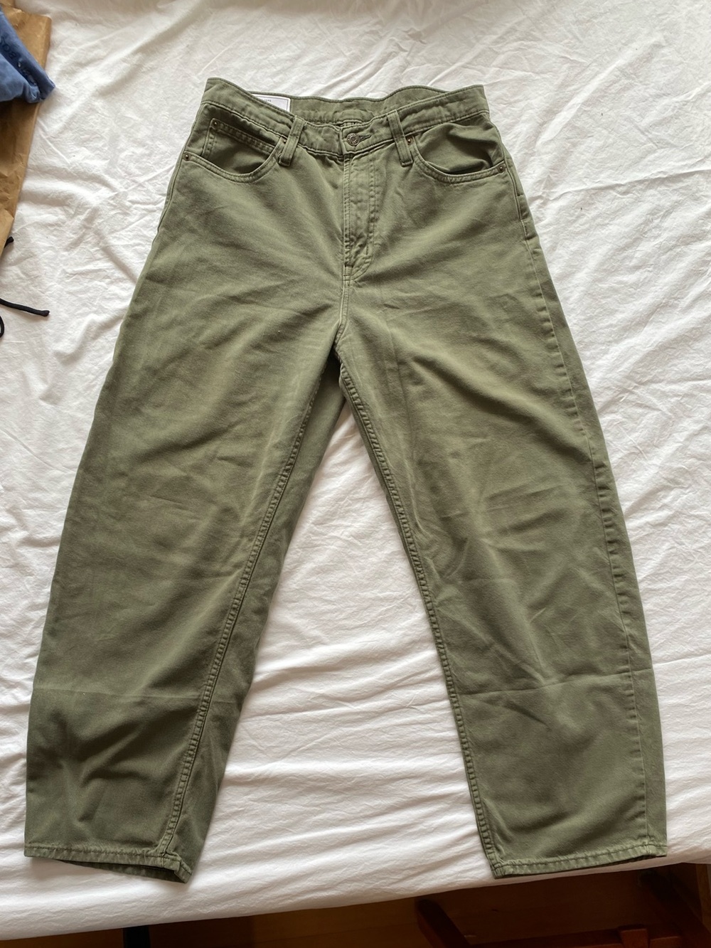 GAP Olive Green Barrel Jeans